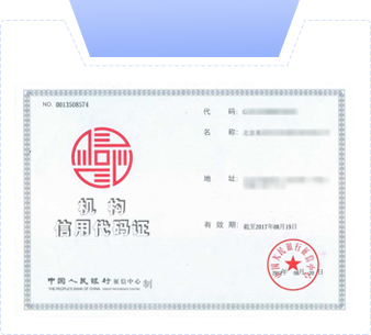 機(jī)構(gòu)信用代碼證